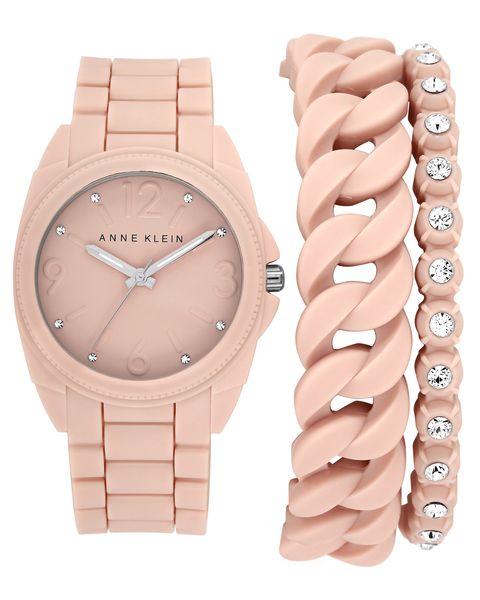 Часы наручные женские Anne Klein 1957BLST, цвет: бежевый1957BLST Часы наручные женские Anne Klein 1957BLST, цвет: бежевый1957BLSTКорпус: силикон розовый, 36 мм, стекло: минеральное, браслет и безель: силикон розового цвета, 2 дополнительных браслета, кристаллы Swarovsky, механизм: кварцевый, водозащита:3 АТМ