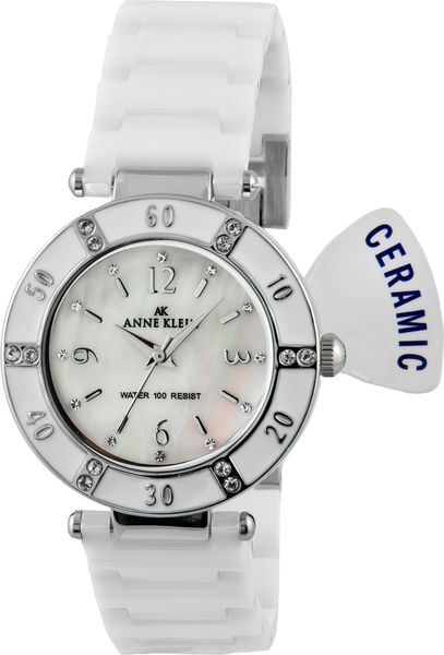 Часы наручные женские Anne Klein 9417WTWT, цвет: белый, стальной9417WTWT Часы наручные женские Anne Klein 9417WTWT, цвет: белый, стальной9417WTWTКорпус: металл, PVD - покрытие, инкрустирован кристаллами Swarovski, стекло: минеральное, браслет: керамический, механизм: кварцевый, водозащита: 3 ATM