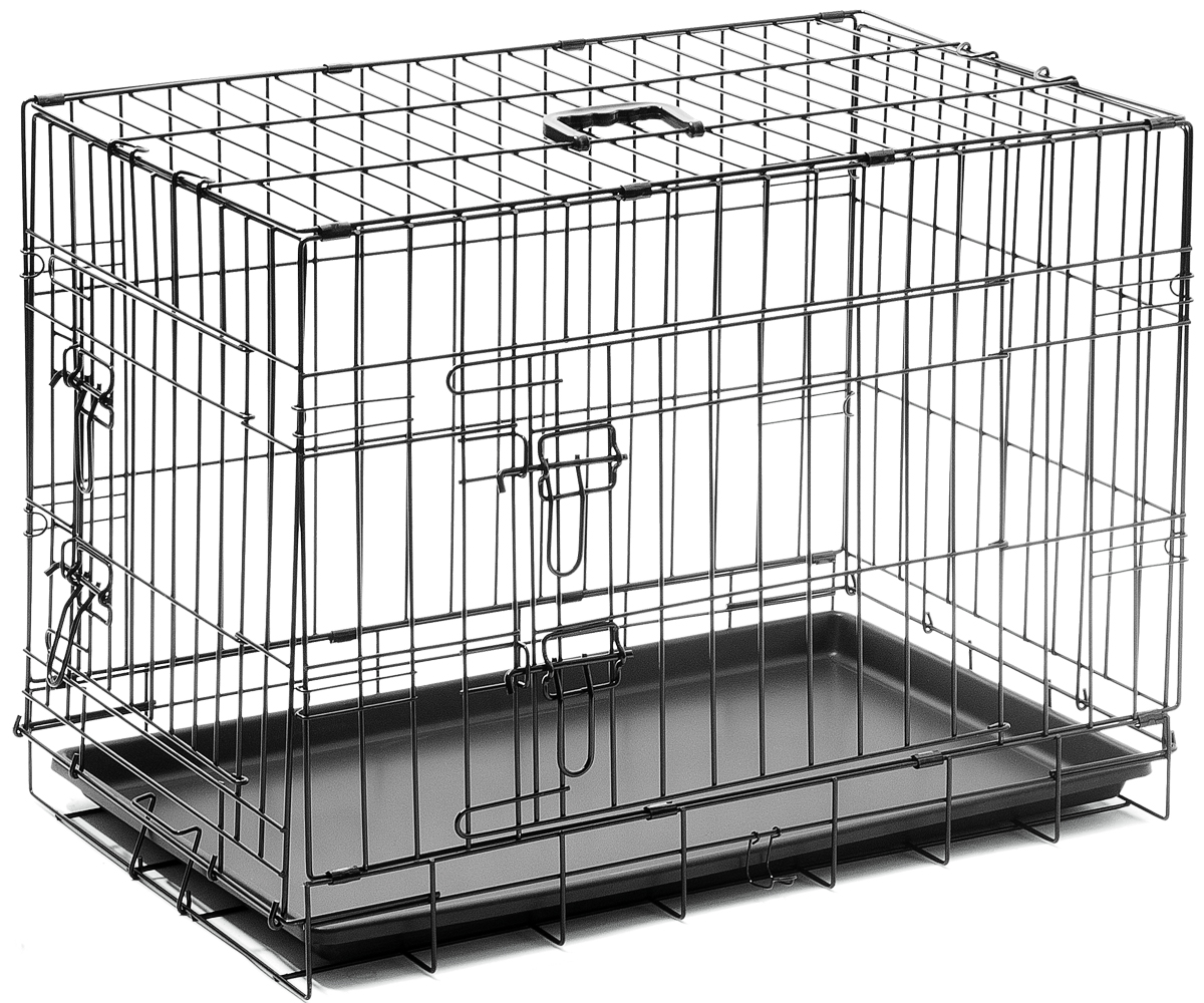 Клетка для собак V.I.Pet, с поддоном, двухдверная, 75 х 48 х 53 см06003 Клетка для собак V.I.Pet, с поддоном, двухдверная, 75 х 48 х 53 см06003Металлическая клетка для собак V.I.Pet отлично подойдет для перевозки вашего питомца в машине, а также для удобного размещения дома или на выставке. Клетка оборудована пластиковым поддоном и прорезиненными ножками, которые предотвращают скольжение клетки по полу. Изделие имеет две дверцы - одну спереди и одну сбоку. Фиксируются дверцы при помощи надежных замков. Клетка легко и просто собирается без инструментов. Для удобства переноски изделие оснащено удобной пластиковой ручкой.
