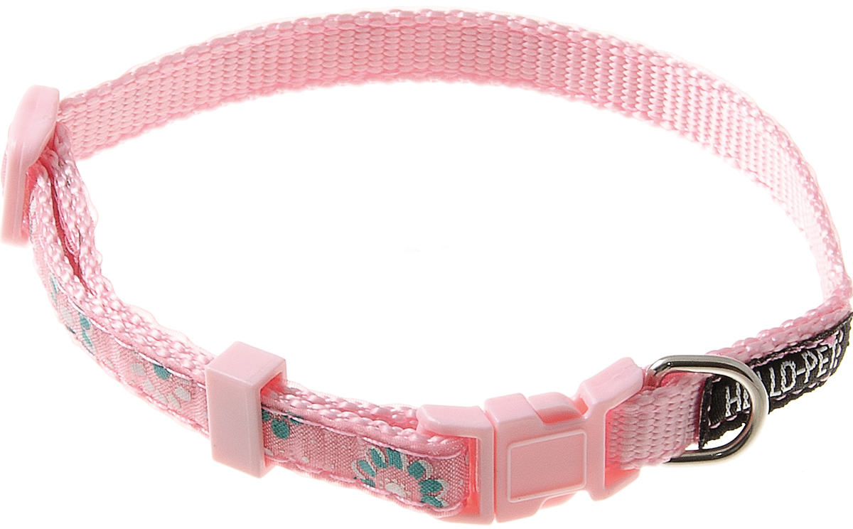 Ошейник для собак Hello Pet Лотосы, цвет: розовый, 10 мм, 23-35 см70-2813 Ошейник для собак Hello Pet Лотосы, цвет: розовый, 10 мм, 23-35 см70-2813Ошейник для собак Hello Pet Лотосы изготовлен из прочных материалов и легко регулируется. Оснащен пластиковой застежкой (фастекс), которая обеспечивает безопасность вашего питомца - в случае резкого рывка ошейник не раскроется.