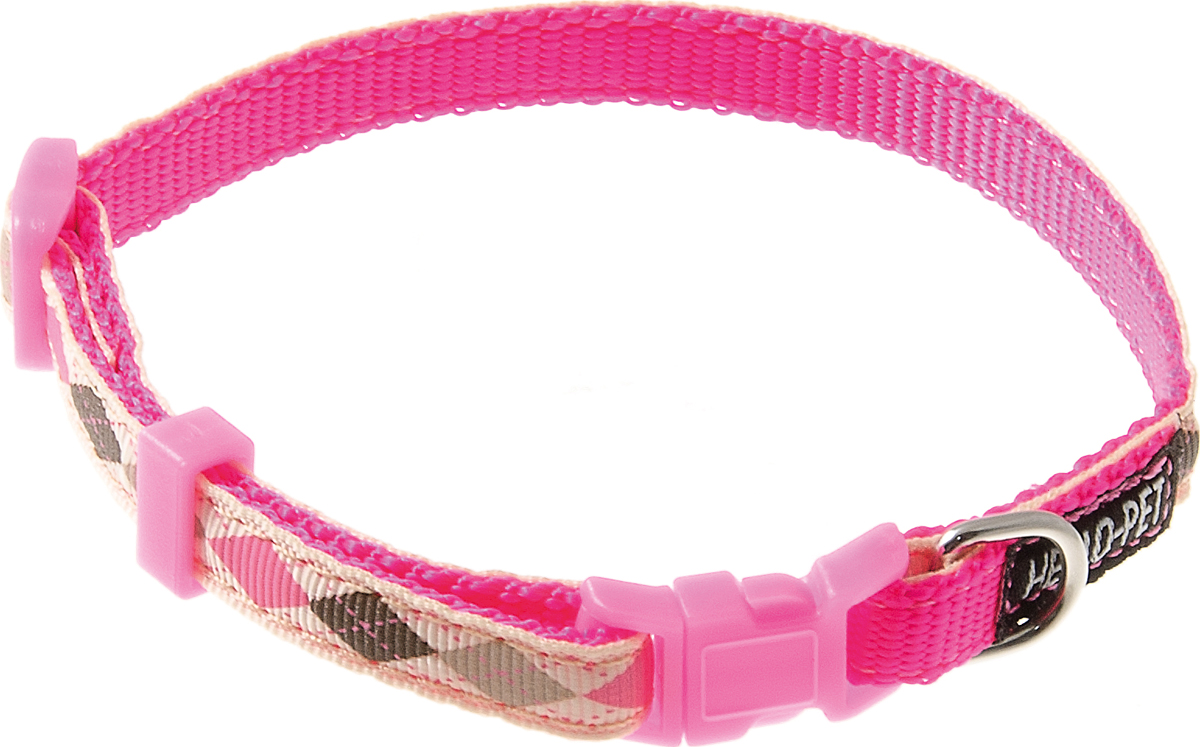 Ошейник для собак Hello Pet Ромбики, цвет: розовый, 10 мм, 23-35 см70-2821 Ошейник для собак Hello Pet Ромбики, цвет: розовый, 10 мм, 23-35 см70-2821Ошейник для собак Hello Pet Ромбики изготовлен из прочных материалов и легко регулируется. Оснащен пластиковой застежкой (фастекс), которая обеспечивает безопасность вашего питомца - в случае резкого рывка ошейник не раскроется.