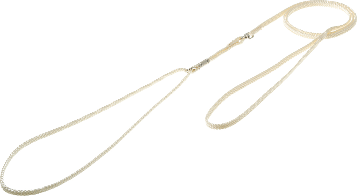 Ринговка V.I.Pet, с кольцом, цвет: слоновая кость. PEA-05PEA-05IV Ринговка V.I.Pet, с кольцом, цвет: слоновая кость. PEA-05PEA-05IVРинговка V.I.Pet - это специальный поводок, состоящий из петли с фиксатором и, собственно, поводка. Выполнена из нейлона, фурнитура - из высококачественной стали. Ринговка является самым распространенным видом амуниции для показа собаки на выставке или занятий рингдрессурой. Ринговку подбирают в тон окраса собаки, если собака пятнистая - то в тон преобладающего окраса или, наоборот, контрастную.