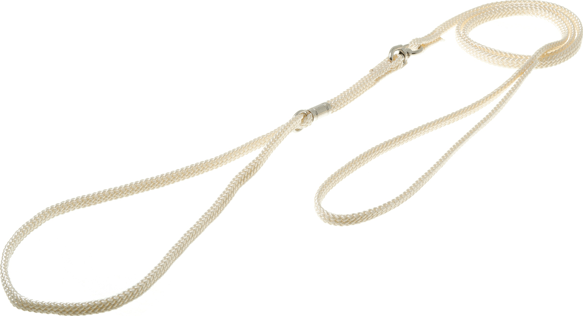 Ринговка V.I.Pet, с кольцом, цвет: слоновая кость. PEA-08PEA-08 IV Ринговка V.I.Pet, с кольцом, цвет: слоновая кость. PEA-08PEA-08 IVРинговка V.I.Pet - это специальный поводок, состоящий из петли с фиксатором и, собственно, поводка. Выполнена из нейлона, фурнитура - из высококачественной стали. Ринговка является самым распространенным видом амуниции для показа собаки на выставке или занятий рингдрессурой. Ринговку подбирают в тон окраса собаки, если собака пятнистая - то в тон преобладающего окраса или, наоборот, контрастную.