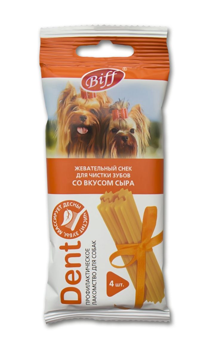 Лакомство для собак, жевательный снек Biff Dent для собак мелких пород, со вкусом сыра, 4 шт5248 Лакомство для собак, жевательный снек Biff Dent для собак мелких пород, со вкусом сыра, 4 шт5248Biff DENT жевательные снеки - это профилактическое лакомство для собак специально разработанной формы и текстуры, в котором учтены все особенности крупных пород собак. Рекомендованы для снятия мягкого зубного налета; снижения риска образования зубного камня; массажа десен. Вкус: сыр Состав: рис, сыр, белок животный, клетчатка, лецитин, масла и животные жиры, дрожжевой экстракт, минеральные вещества, розмарин, фитокомплекс экстрактов растений, натуральные ароматизаторы, натуральный краситель Условия хранения: Хранить при температуре от +12С до +22С и относительной влажности 65% Товар сертифицирован.