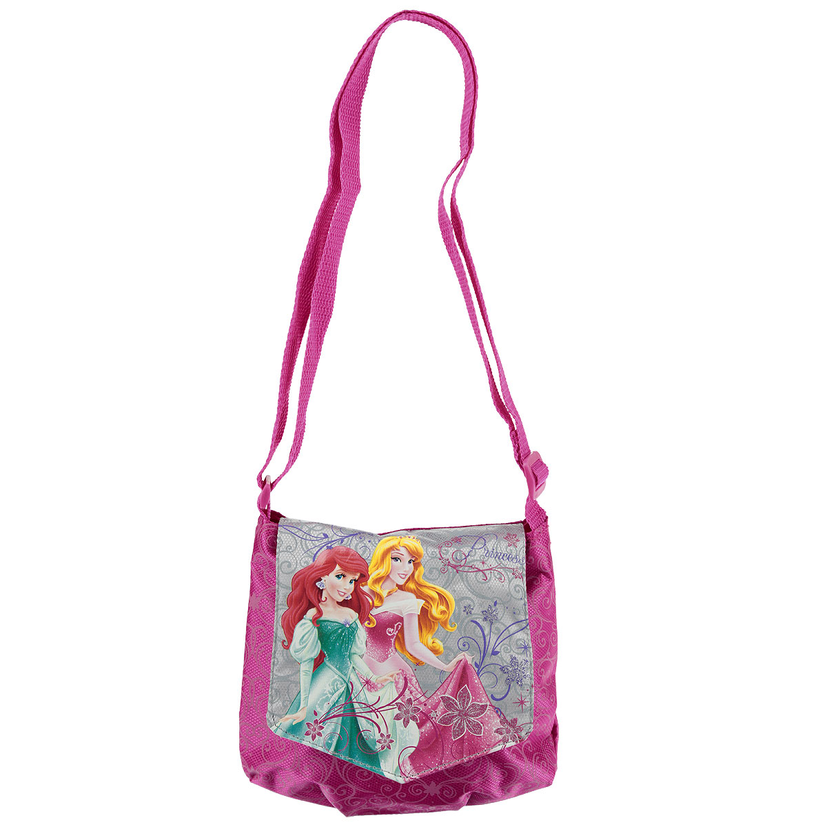 Сумочка детская Princess, цвет: розовый. PRAA-UT1-57012PRAA-UT1-57012 Сумочка детская Princess, цвет: розовый. PRAA-UT1-57012PRAA-UT1-57012Стильная детская сумочка Princess порадует любую модницу и поклонницу мультфильма. Сумочка имеет одно отделение, закрывающееся на перекидной клапан на липучке с изображением принцесс. Лицевая сторона сумочки оформлена притнтолм-узором. Сумочка оснащена регулируемым по длине ремнем для переноски, благодаря чему подойдет детям любого роста. Каждая юная поклонница популярной серии игрушек, будет рада такому аксессуару. Предназначено для детей 7-10 лет.