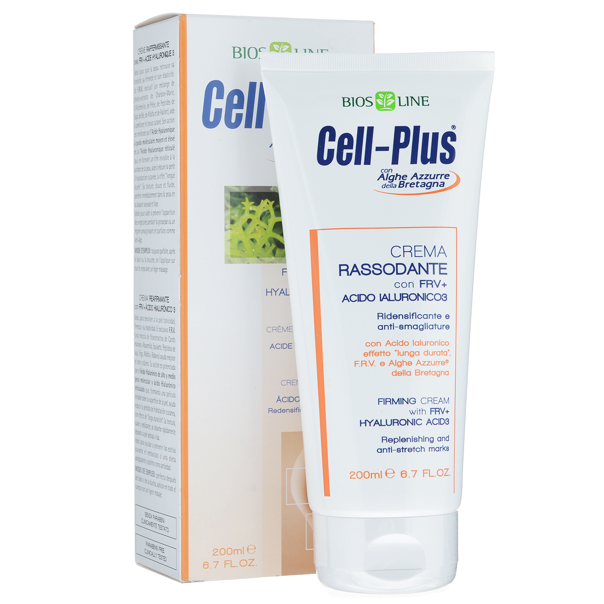 Cell-Plus Крем моделирующий с F.R.V. комплексом с гиалуроновой кислотой, 200 млBL 4251 Cell-Plus Крем моделирующий с F.R.V. комплексом с гиалуроновой кислотой, 200 млBL 4251Средство ежедневного ухода для восстановления тонуса, упругости, эластичности и поддержания кожи в идеальном состоянии. Содержит эксклюзивный F.R.V. комплекс (смесь экстрактов расторопши, манжетки, полевого хвоща, хрена, пептидов сои и пшеницы, альфалипоевой кислоты и др.) для повышения тонуса кожи, гиалуроновую кислоту с тремя различными молекулярными массами (с сетчатой структурой, с высокой и средней), которая обеспечивет длительное увлажнение и эластичность кожи. Мягкая, кремовая текстура обеспечивает быструю впитываемость, оставляя кожу шелковистой и гладкой. Предупреждает появление растяжек во время диеты. Идеально в период беременности.