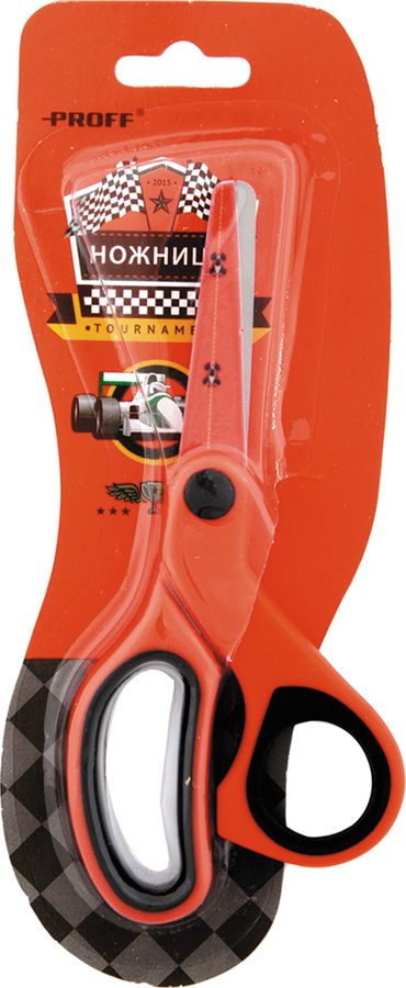 Ножницы Proff Racing, с закругленными концами, цвет: красный, черный, 13,3 смDH15-SCI13 Ножницы Proff Racing, с закругленными концами, цвет: красный, черный, 13,3 смDH15-SCI13Ножницы Proff Racing оборудованы закругленными кончиками для обеспечения полной безопасности во время использования. Лезвия выполнены из шлифованной нержавеющей стали. На лезвиях есть рисунок гоночных машинок. Ручки ножниц прорезинены.