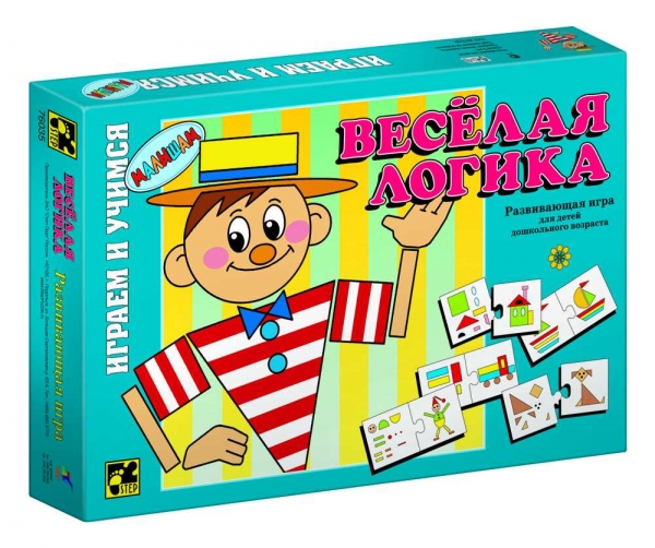 Step Puzzle Развивающая игра Веселая логика76035 Step Puzzle Развивающая игра Веселая логика76035Играем и учимся! Развивающая игра для дошкольников. Благодаря простым правилам и ярким картинкам, ребенок, наряду с получаемыми знаниями, развивает ассоциативное мышление, память, мелкую моторику рук.
