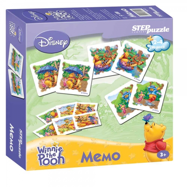 Step Puzzle Развивающая игра Disney Медвежонок Винни76102 Step Puzzle Развивающая игра Disney Медвежонок Винни76102Лучшая игра для развития памяти и наблюдательности, заключающаяся в подборе одинаковых карточек в пары.