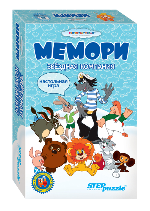 Step Puzzle Настольная игра Мемори Звездная компания76118 Step Puzzle Настольная игра Мемори Звездная компания76118Сделайте своё путешествие еще увлекательнее! Возьмите с собой в дорогу игру Мемори. Звёздная компания. Классическая игра, простые правила: подберите пары персонажей из одного мультфильма. Игра способствует развитию внимания, памяти.