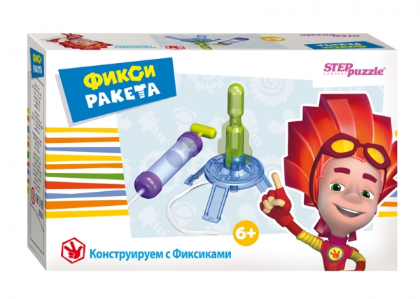 Step Puzzle Развивающая игра Фикси-ракета76162 Step Puzzle Развивающая игра Фикси-ракета76162Игра-конструктор Фикси - ракета из серии Конструируем с Фиксиками дает начальное представление об атмосфере и давлении газа. Собирая модель ракеты, ребенок получает навык конструирования, учиться читать и понимать чертежи, развивает мелкую моторику, внимание, память.