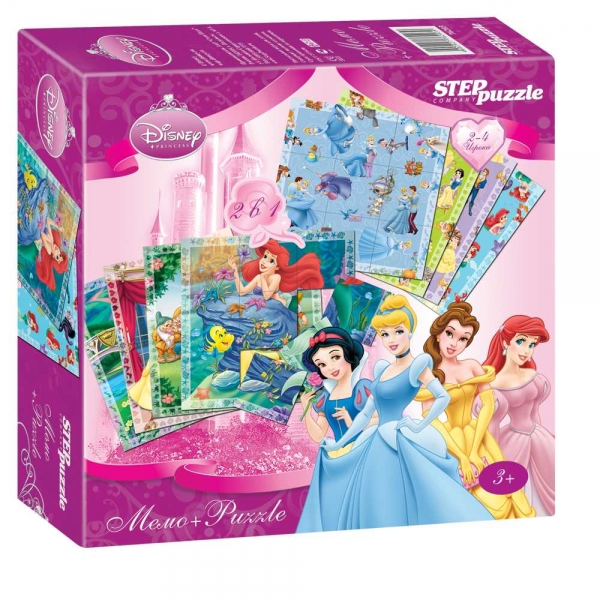 Игра DISNEY Принцессы. Мемо-Puzzle76203 Игра DISNEY Принцессы. Мемо-Puzzle76203Данная игра состоит из двух вариантов, направленных на развитие памяти, наблюдательности и внимания.