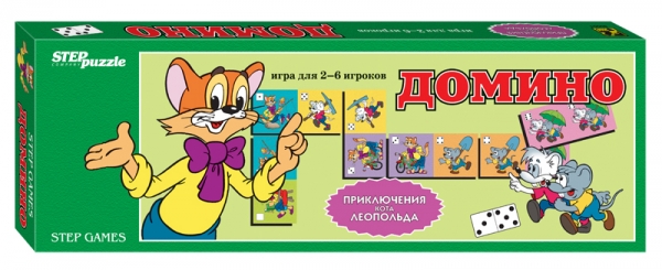 Step Puzzle Домино Приключения кота Леопольда80001 Step Puzzle Домино Приключения кота Леопольда80001Домино - классическая игра, ведущая свою историю от начала 12 века. Развивает внимание, наблюдательность, логическое мышление.