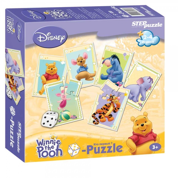 Игра DISNEY Медвежонок Винни. Кубик-Puzzle87203 Игра DISNEY Медвежонок Винни. Кубик-Puzzle87203Весёлая азартная игра, в которой выигрывает тот, кто первым соберёт свой пазл, но не просто соберёт, а при помощи кубика (игральной кости).