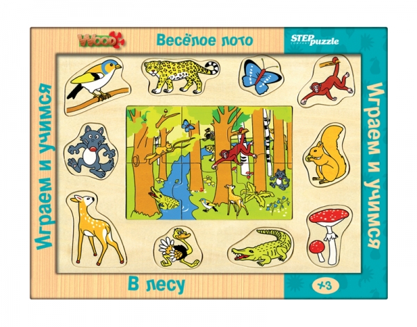 Весёлое лото. В лесу (игра из дерева)89604 Весёлое лото. В лесу (игра из дерева)89604Многофункциональная игра, позволяющая на своей основе моделировать более 10 развивающих игр. Разнообразие игровых ситуаций поддерживает длительный интерес ребёнка к игрушке, способствует развитию всех основных психических функций.