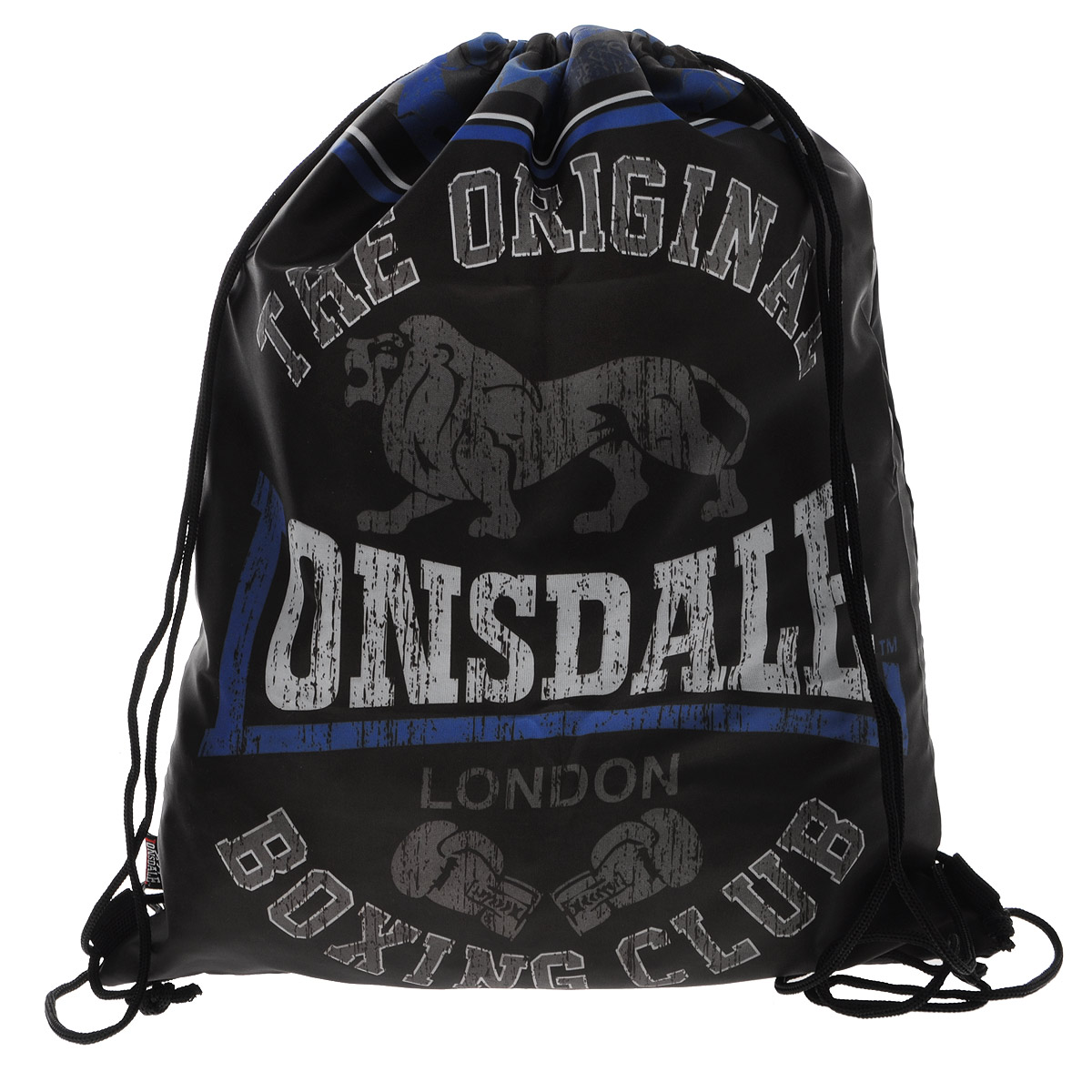 Lonsdale Сумка-рюкзак для обуви цвет черно-голубой LSCB-UT1-883LSCB-UT1-883 Lonsdale Сумка-рюкзак для обуви цвет черно-голубой LSCB-UT1-883LSCB-UT1-883Сумка для сменной обуви Lonsdale идеально подходит как для хранения, так и для переноски сменной обуви и одежды. Сумка выполнена из прочного водонепроницаемого полиэстера и содержит одно вместительное отделение, затягивающееся с помощью текстильных шнурков. Шнурки фиксируются в нижней части сумки, благодаря чему ее можно носить за спиной как рюкзак.