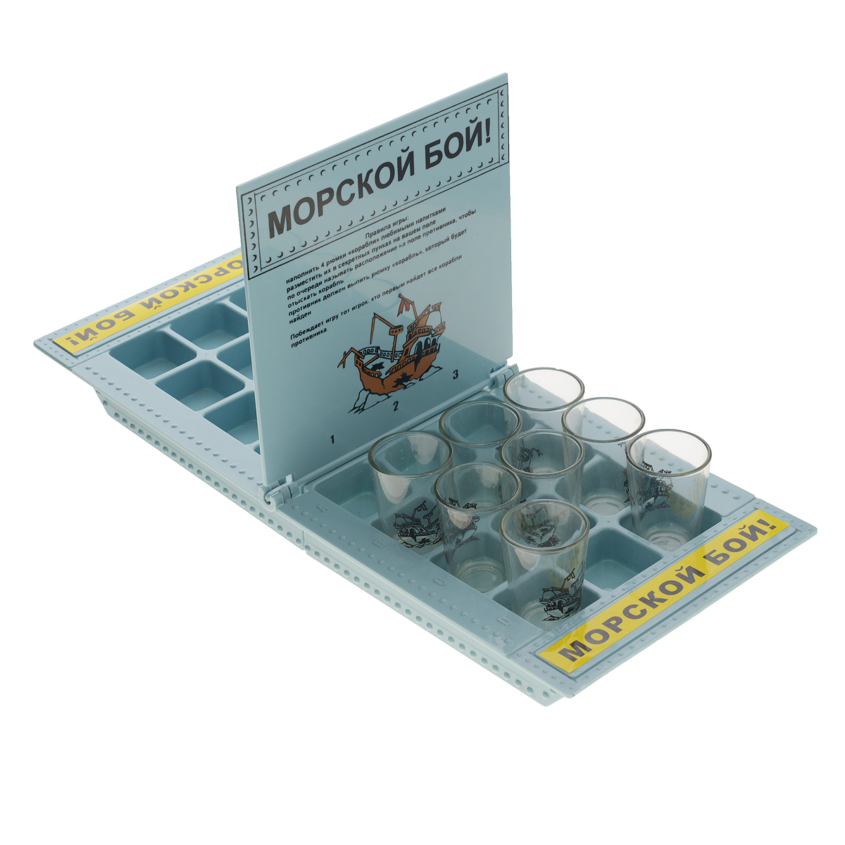 Игра настольная Русские Подарки Морской бой, размер: 44*18*23 см. 4243442434 Игра настольная Русские Подарки Морской бой, размер: 44*18*23 см. 4243442434Настольная игра Морской бой - это оригинальная игра, которая превратит вашу вечеринку в настоящий праздник. Этот набор - отличный подарок для тех, кто любит устраивать шумные застолья и собирать друзей. В наборе: 8 стеклянных стопок, игровое поле.