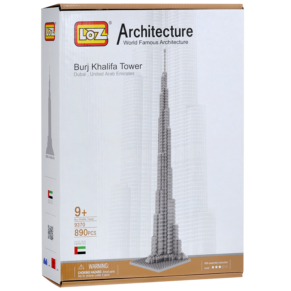 Loztoys Конструктор Башня Бурж Халифа9370 Loztoys Конструктор Башня Бурж Халифа9370Конструктор-макет Башня Бурж Халифа - прекрасный способ провести время увлекательно и с пользой. Комплект включает в себя 890 элементов, из которых вы и ваш ребенок сможете собрать модель башни, которая находится в Дубае. Для сборки модели клей и ножницы не понадобятся. Элементы оснащены пазами для легкого соединения. В комплект входит схематичная инструкция по сборке. Башня Бурж Халифа - небоскреб высотой 829,8 метров в Дубае (163 этажа), самое высокое сооружение в мире. Форма здания напоминает сталагмит. Торжественная церемония открытия состоялась 4 января 2010 года в крупнейшем городе Объединенных Арабских Эмиратов - Дубае.
