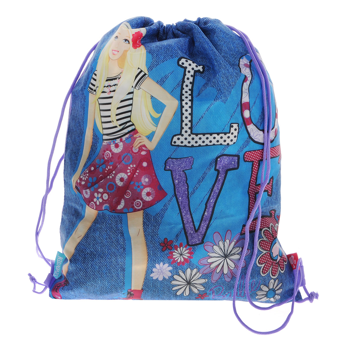 Barbie Сумка-рюкзак для обуви цвет синий BRCB-RT2-883BRCB-RT2-883 Barbie Сумка-рюкзак для обуви цвет синий BRCB-RT2-883BRCB-RT2-883Сумка для сменной обуви Barbie идеально подойдет как для хранения, так и для переноски сменной обуви и одежды. Сумка выполнена из прочного водонепроницаемого полиэстера и содержит одно вместительное отделение, затягивающееся с помощью текстильных шнурков. Шнурки фиксируются в нижней части сумки, благодаря чему ее можно носить за спиной как рюкзак. Изделие оформлено изображением любимой героини - красавицы Барби.