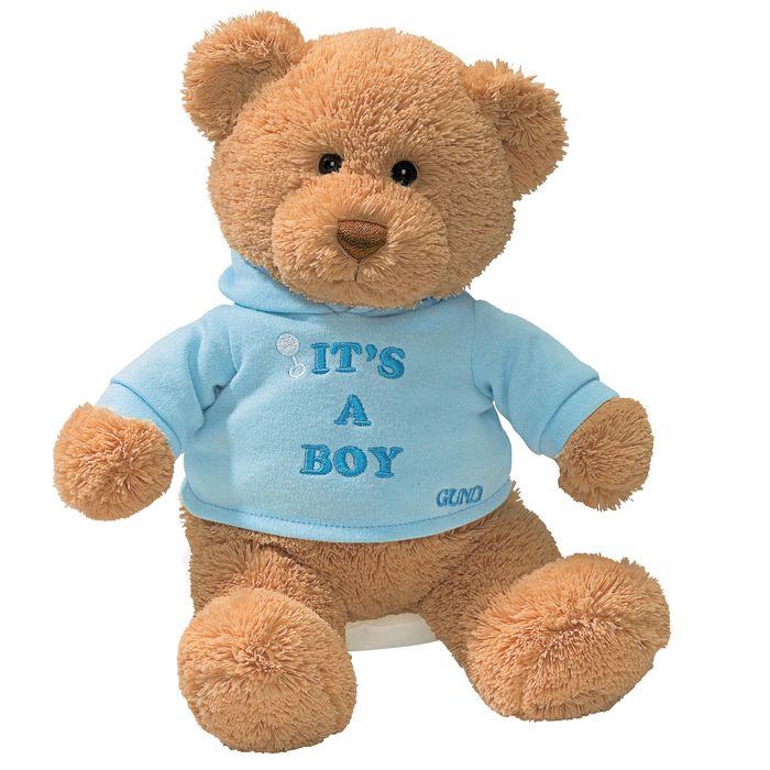 Игрушка мягкая Gund It’s a boy, цвет: светло-коричневый, голубой, 30 см. 015418015418 Игрушка мягкая Gund It’s a boy, цвет: светло-коричневый, голубой, 30 см. 015418015418Очаровательная мягкая игрушка Its a boy не оставит вас равнодушным и вызовет улыбку у каждого, кто ее увидит. Игрушка выполнена из полиэстера в виде милого медвежонка в голубом свитере. Милые, мягкие и безопасные, игрушки фирмы Gund отличаются реалистичным внешним видом, напоминающим настоящего питомца. Только посмотрите на эту милую мордашку, которая так приветливо смотрит на вас. Разве можно устоять перед ее обаянием? Конечно нет, да и не нужно! Такая игрушка вызывает умиление не только у детей, но и у взрослых. Поэтому она станет отличным подарком не только ребенку, но и друзьям!