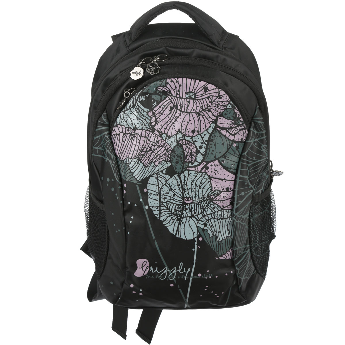 Рюкзак детский Grizzly, цвет: черный. RD-531-1RD-531-1/3 Рюкзак детский Grizzly, цвет: черный. RD-531-1RD-531-1/3Рюкзак женский с двумя отделениями, с передним карманом на молнии, боковыми карманами из сетки, внутренним карманом-пеналом, с жесткой спинкой с мягкими вставками, укрепленными лямками, ручкой для переноски