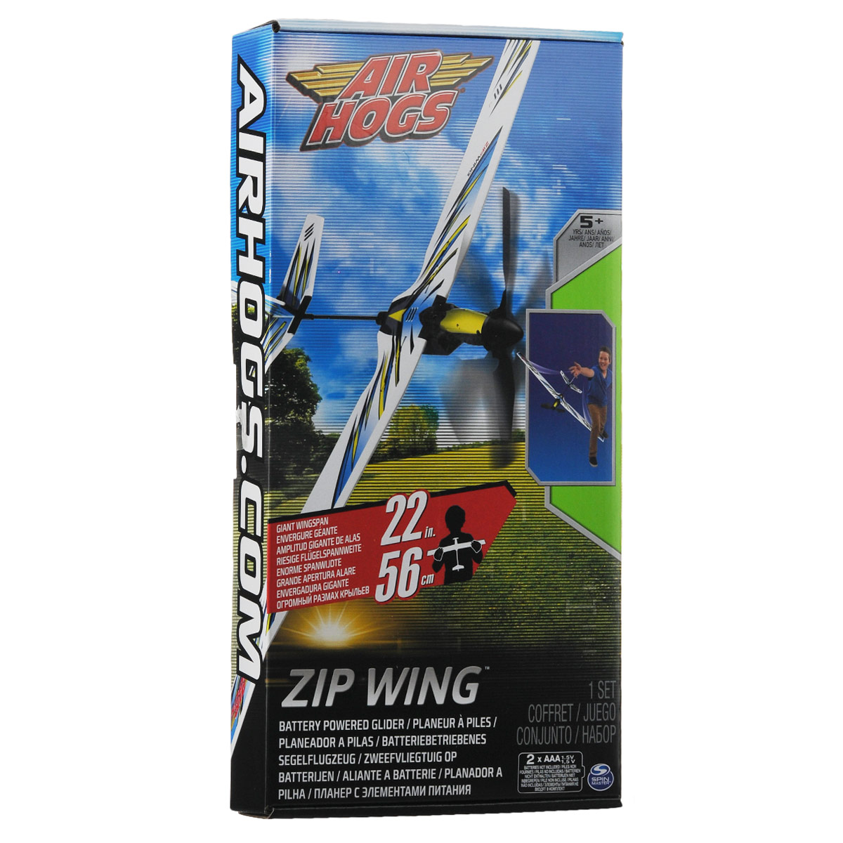 Игрушка Air Hogs Планер с моторчиком Zip Wing, цвет: желтый, голубой44467 Игрушка Air Hogs Планер с моторчиком Zip Wing, цвет: желтый, голубой44467Легкий планер Air Hogs, выполненный из легких материалов, предназначен для увлекательной игры на улице. Его аэродинамическая конструкция и большие крылья позволяют ему плавно лавировать в потоках воздуха и совершать крутые маневры. Планер запускается с руки, для активации пропеллера необходимо нажать кнопку рядом с кабиной. Через 12 секунд планер включится и будет готов к запуску. Дальность полета зависит от угла запуска и силы ветра, максимальное расстояние - 22 метра.