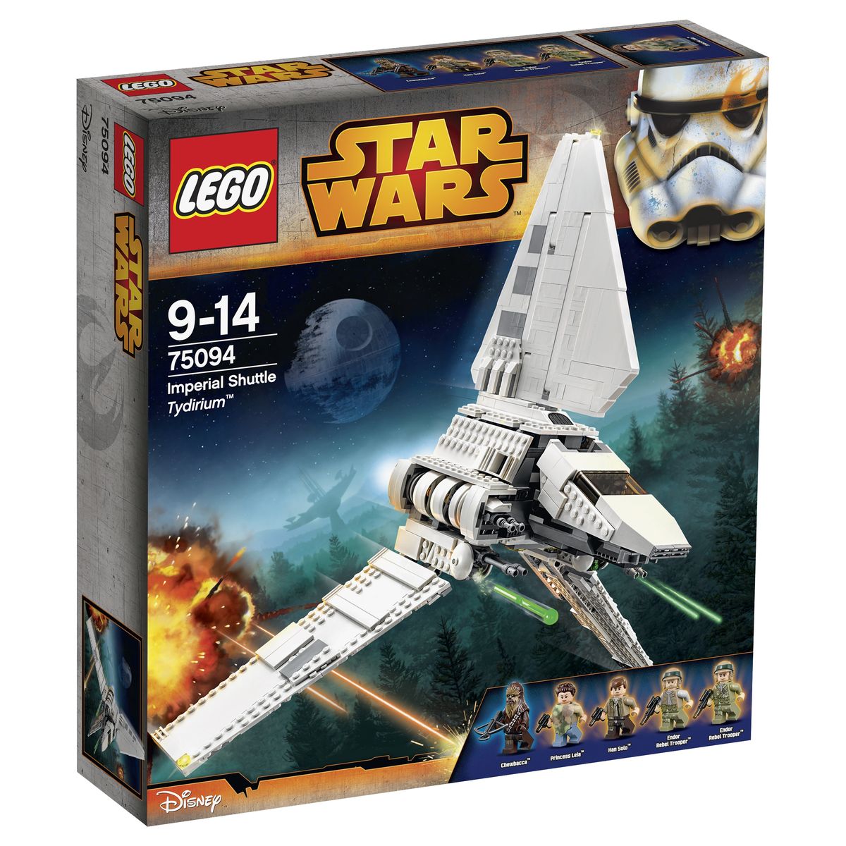 LEGO Star Wars Конструктор Имперский шаттл Тайдириум 7509475094 LEGO Star Wars Конструктор Имперский шаттл Тайдириум 7509475094Из деталей набора LEGO 75094 вы сможете построить модель классического Имперского шаттла. Его корпус выполнен из белых деталей с добавление серых элементов. Отличительной особенностью модели является система трех крыльев. Верхнее абсолютно неподвижно, а два боковых меняют свое положение, подстраиваясь к различным видам полёта: во время посадки они поднимаются, стараясь занять максимально вертикальное положение, а во время взлёта опускаются намного ниже уровня плоскости днища. Передняя часть фюзеляжа представляет собой вытянутую кабину пилота, предназначенную для двух мини фигурок. Подняв часть крыши, можно заглянуть внутрь и рассмотреть приборную панель и рулевое управление. За кабиной располагается вместительный грузовой отсек. Чтобы разместить внутри пассажиров и дополнительное оборудование, необходимо воспользоваться поднимающимися боковыми стенками. Также модель оборудована активными полозьями шасси, которые после взлета складываются и надежно фиксируются под грузовым отсеком. ...