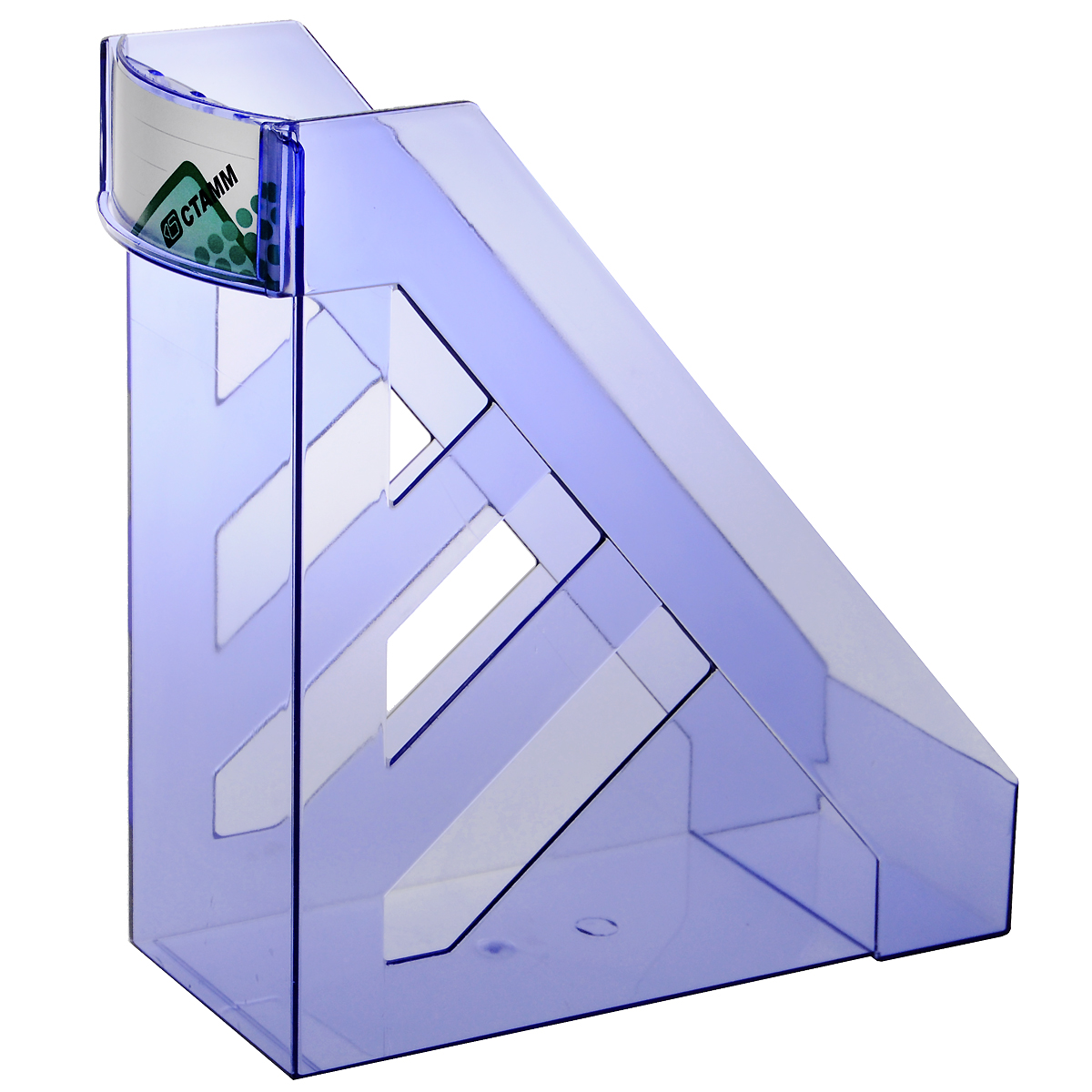 Лоток для бумаг вертикальный Стамм "Ультра", цвет: голубой. ЛТ05