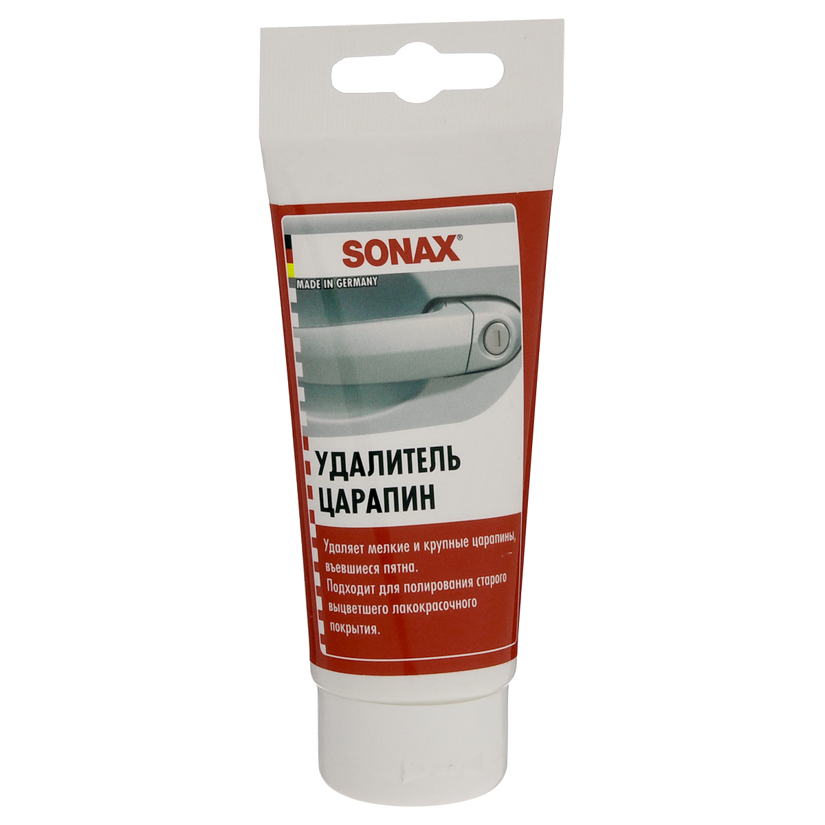 Паста шлифовальная Sonax, 75 мл320100 Паста шлифовальная Sonax, 75 мл320100Шлифовальная паста Sonax без силикона, содержит повышенное количество абразивных элементов для удаления царапин и полировки старых слоев лакокрасочного покрытия. Удаляет въевшиеся остатки птичьего помета, пятна смолы, следы от насекомых.