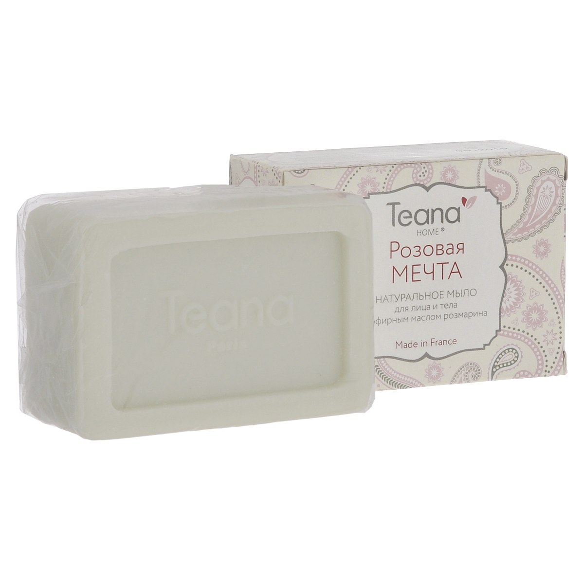 Teana Натуральное мыло для лица и тела Розовая мечта, для жирной и проблемной кожи, с эфирным маслом розмарина, 100 гTh008 Teana Натуральное мыло для лица и тела Розовая мечта, для жирной и проблемной кожи, с эфирным маслом розмарина, 100 гTh008Изысканное натуральное мыло с эфирным маслом розмарина тонизирует, повышает умственную активность, работоспособность, уничтожает болезнетворные бактерии. Регулярное его использование восстанавливает упругость и эластичность, возвращает молодой задор, уменьшает проблемы жирной кожи. Подходит для проблемной и жирной кожи. Товар сертифицирован.