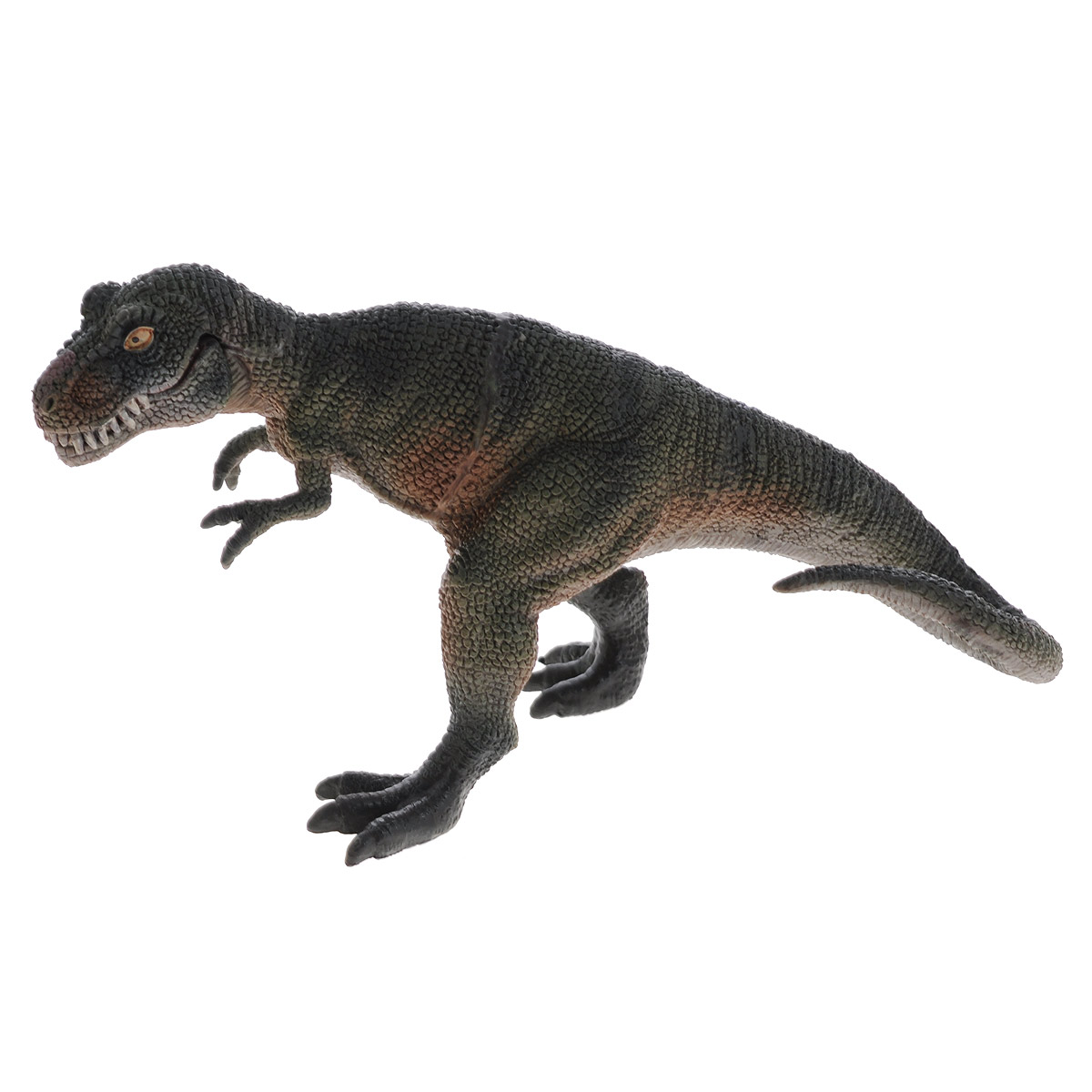 Фигурка Megasaurs Тираннозавр с двигающейся пастью, цвет: серый, темно-зеленыйSV11025_серый, темно-зеленый Фигурка Megasaurs Тираннозавр с двигающейся пастью, цвет: серый, темно-зеленыйSV11025_серый, темно-зеленыйБольшая фигурка динозавра Megasaurs выполнена из высококачественного материала, внешний вид динозавра основан на реальных палеонтологических данных. Тираннозавр, пожалуй, самый известный из древних ящеров. Этот грозный хищник достигал 12 метров в длину, а его острые зубы представляли смертельную опасность. Жил в конце Мелового периода, закончив свое существование во время катаклизма, положившего конец эре динозавров. Фигурка тираннозавра функциональная, пасть открывается, придавая динозавру устрашающий вид.