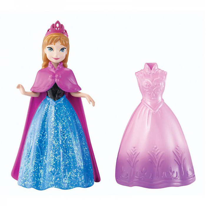Disney Princess Мини-кукла Принцесса Анна с платьемY9969/Y9970 Disney Princess Мини-кукла Принцесса Анна с платьемY9969/Y9970Мини-кукла Disney Princess Принцесса Анна с платьем непременно порадует вашу малышку и доставит ей много удовольствия от часов, посвященных игре с ней. Куколка выполнена из пластика в виде очаровательной принцессы Анны. Ручки, ножки и голова куколки подвижны. Одета куколка в снимающееся блестящее черно-синее платье с лиловой накидкой. В комплект также входит роскошное розовое платье с фиолетовым подолом. Оба наряда выполнены из мягкого пластика по специальной технологии MagiClip, благодаря которой они легко снимаются и одеваются. Ваша малышка с удовольствием будет играть с этой куколкой, проигрывая сюжеты из мультфильма и придумывая различные истории.