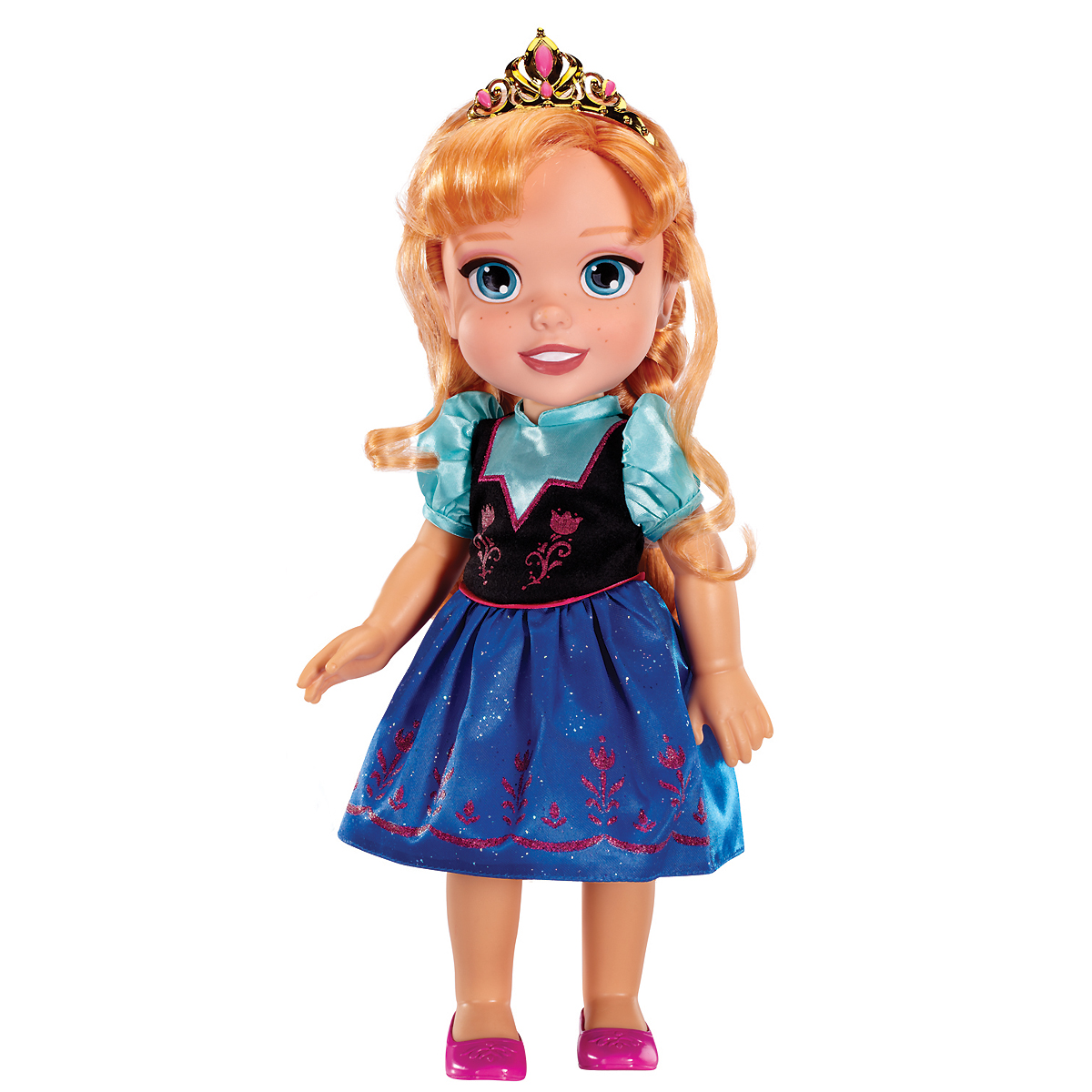 Disney Princess Кукла Малышка Анна310330_Анна Disney Princess Кукла Малышка Анна310330_АннаОчаровательная кукла Disney Princess Малышка Анна порадует любую девочку и обязательно станет ее любимой игрушкой. Игрушка выполнена из пластика и изображает принцессу Анну из мультфильма Холодное сердце в детстве. На кукле надет ее узнаваемый наряд - удобное платье с синей юбкой и украшенным вышивкой верхом. Ее волосы заплетены в две задорные косички, а голову украшает блестящая диадема. Голова, руки и ноги куклы подвижны. Игры с куклой способствуют эмоциональному развитию ребенка, а также помогают формировать воображение и художественный вкус. Малышка проведет множество счастливых часов, играя с очаровательной принцессой Анной. Великолепное качество исполнения делают эту игрушку чудесным подарком к любому празднику.