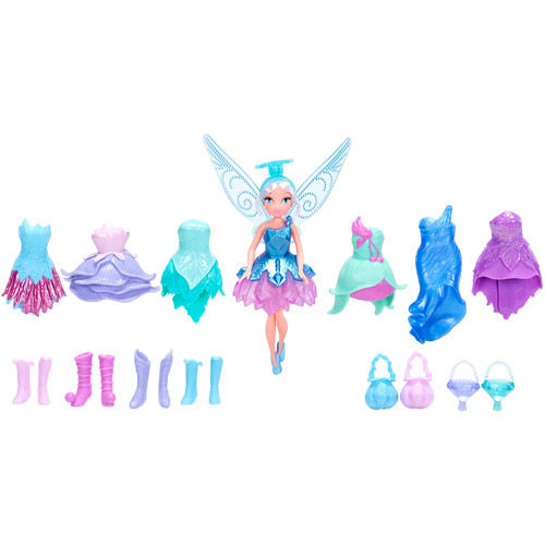 Кукла Disney Fairies Periwinkles Crystal Boutique, с аксессуарами, 14 см762660_голубой Кукла Disney Fairies Periwinkles Crystal Boutique, с аксессуарами, 14 см762660_голубойОчаровательная кукла Disney Fairies Periwinkles Crystal Boutique порадует любую девочку и обязательно станет ее любимой игрушкой. В комплект входит куколка-фея и ее наряды. Кукла выполнена из прочного пластика. У нее короткие светлые волосы. Куколка одета в сверкающее платье феи. Также в комплект входят дополнительные наряды - всевозможные платья, высокие сапожки и различные сумочки. Завершают сказочный образ полупрозрачные крылья феи. Голова, ручки и ножки куклы подвижны. Игры с куклой способствуют эмоциональному развитию ребенка, а также помогают формировать воображение и художественный вкус. Малышка проведет множество счастливых часов, играя с очаровательной феей. Великолепное качество исполнения делают эту игрушку чудесным подарком к любому празднику.