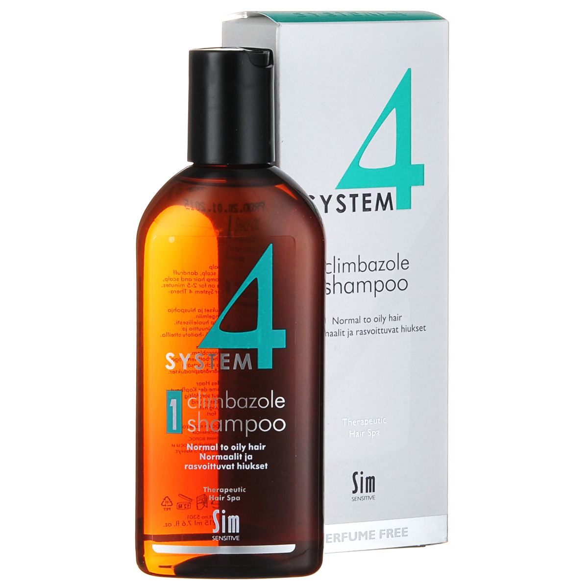 SIM SENSITIVE Терапевтический шампунь № 1 SYSTEM 4 Climbazole Shampoo 1, 215 мл5301 SIM SENSITIVE Терапевтический шампунь № 1 SYSTEM 4 Climbazole Shampoo 1, 215 мл5301КАК РАБОТАЕТ: климбазол и пироктон оламин убивают грибок и восстанавливают микрофлоры кожи головы. Салициловая кислота активно очищает кожу головы, ундециленовая кислота нормализует работу сальных желез. Рапсовое масло увлажняет кожу головы, не засаливая ее, так что волосы дольше сохраняют свежесть. Розмарин и ментол охлаждают и успокаивают, а гидролизованный коллаген активизирует обменные процессы в коже головы. БОРЕТСЯ С: зудом и раздражением кожи головы избыточным выделением кожного сала (себореей) перхотью