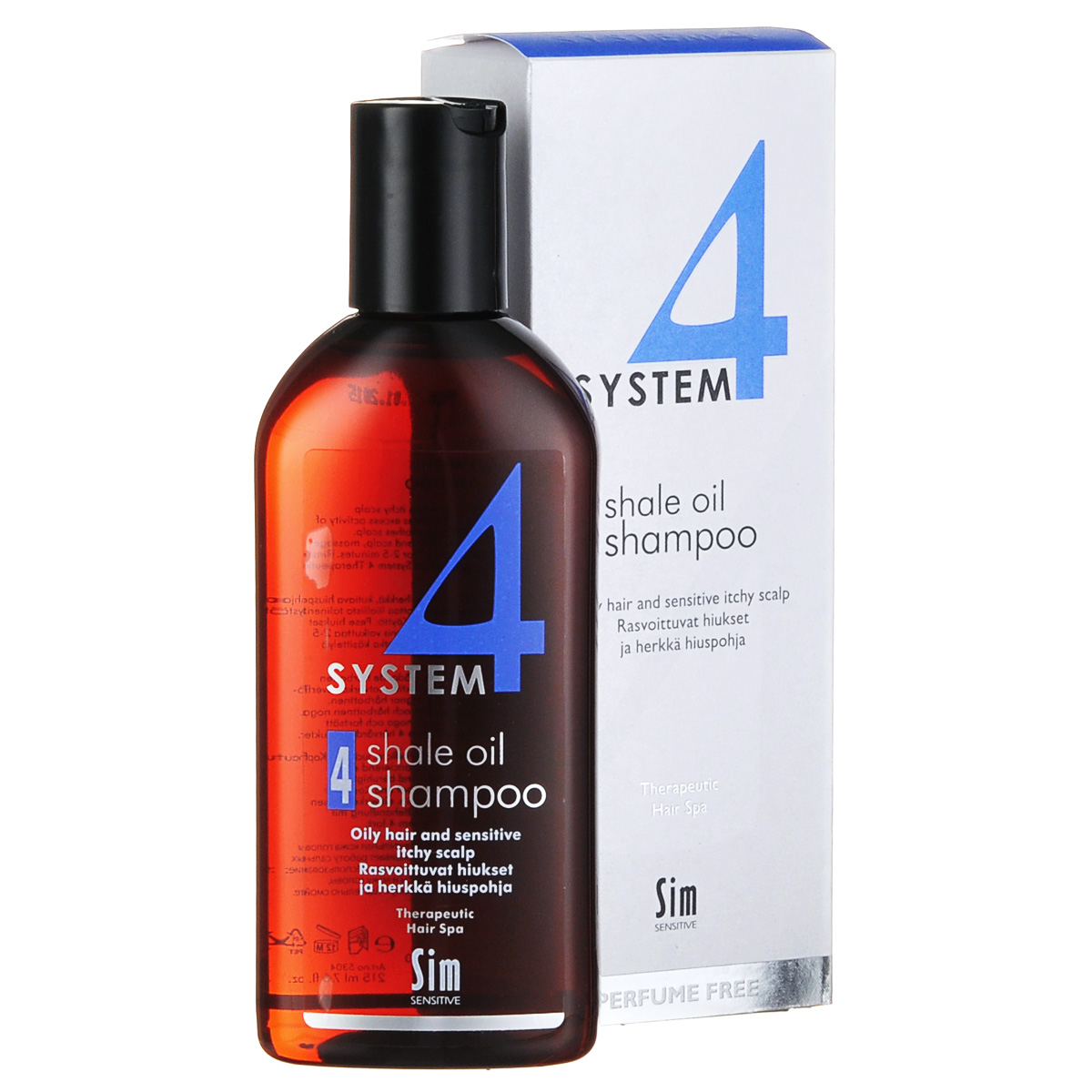 SIM SENSITIVE Терапевтический шампунь № 4 SYSTEM 4 Shale Oil Shampoo 4 , 215 мл5304 SIM SENSITIVE Терапевтический шампунь № 4 SYSTEM 4 Shale Oil Shampoo 4 , 215 мл5304КАК РАБОТАЕТ: салициловая кислота активно очищают кожу головы, сланцевое масло регулирует активность сальных желез. Розмарин и ментол освежают и дезинфицируют кожу головы. Пироктон оламин и климбазол устраняют грибок и восстанавливают микрофлору кожи головы. Входящие в состав амфотерные ПАВы, обладают мягкими моющими свойствами. БОРЕТСЯ С: чрезмерной жирностью волос и кожи головы зудом кожи головы жирной перхотью