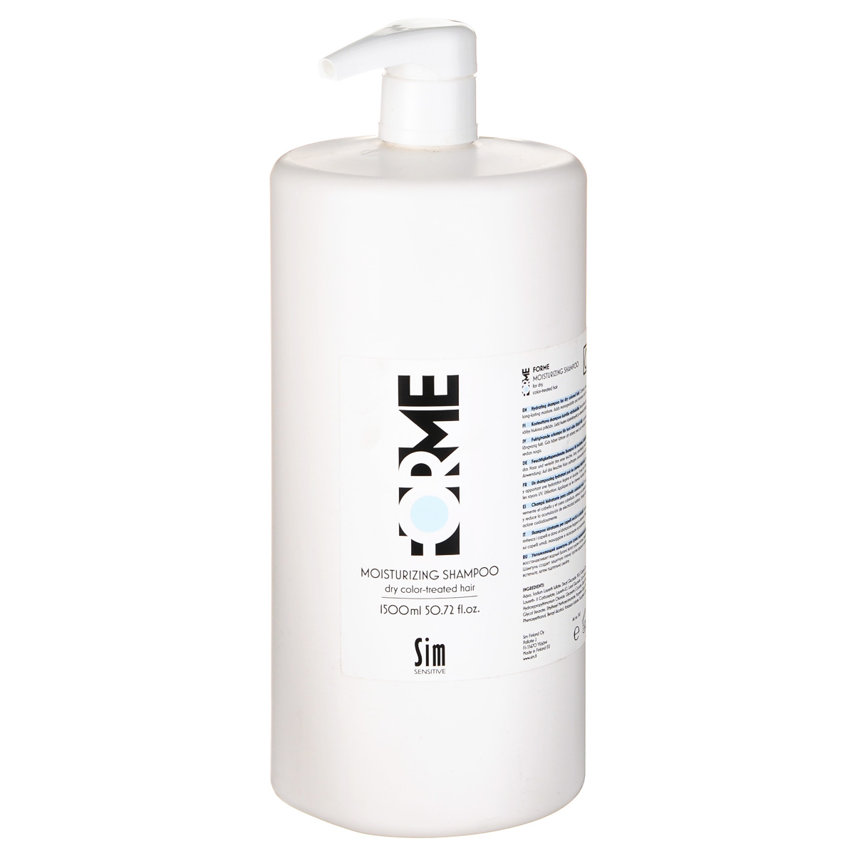 SIM SENSITIVE Шампунь для волос FORME Moisturizing Shampoo , 1500мл5343 SIM SENSITIVE Шампунь для волос FORME Moisturizing Shampoo , 1500мл5343Питательный шампунь Forme для сухих и окрашенных волос с экстрактом цветов красного клевера Moisturizing Shampoo Forme. Увлажняющий шампунь Forme Moisturizing глубоко питает кожу головы и повышает ее эластичность за счет натурального компонента - экстракта цветов красного клевера. При регулярном применении шампуня улучшается качество и рост волос. Волосы становятся шелковистыми и не электризуются. Экстракт цветка клевера оказывает успокаивающее действие, надолго восстанавливает водный баланс волос и кожи головы, придает легкость волосам, делает их послушными и убирает статическое электричество. Шампунь создает защитную пленку против вредного воздействия ультрафиолетовых лучей. Средства Forme Moiturizing глубоко питают и омолаживают кожу головы и волосы за счет экстракта цветов красного клевера в своем составе. Уходы Forme Moisturizing в особенности подходят для зрелой или поврежденной погодными условиями кожи головы и волос. Средства Forme Moisturizing стимулируют выработку...