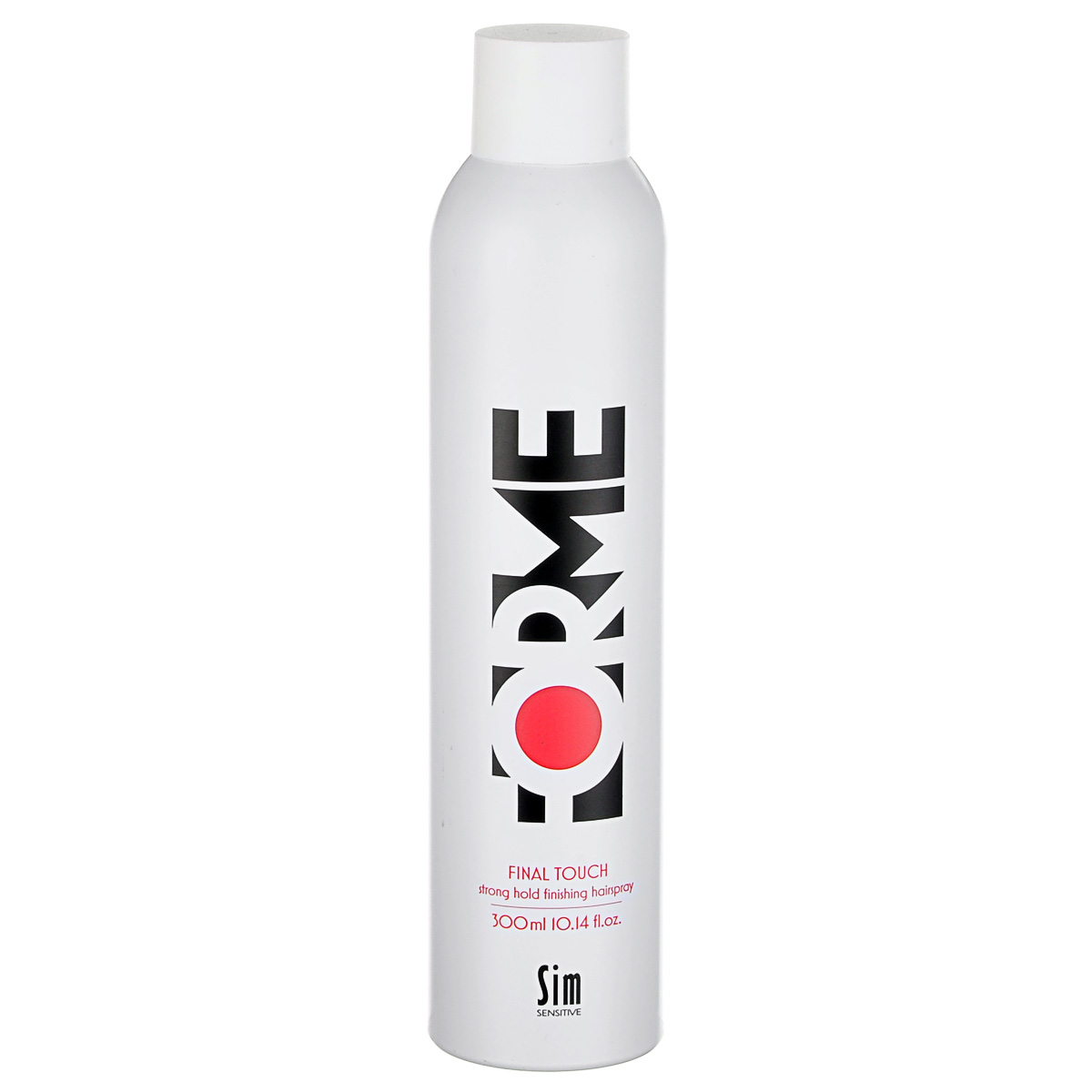 SIM SENSITIVE Лак сильной фиксации для укладки волос серии Forme FORME Final Touch Strong Hold Hair Spray, 300мл5347 SIM SENSITIVE Лак сильной фиксации для укладки волос серии Forme FORME Final Touch Strong Hold Hair Spray, 300мл5347Лак для волос Финал Тач для финальной фиксации прически Final Touch Strong Hold Hair Spray. Надежно фиксирует укладку и сохраняет на долгое время. Лак для закрепления укладки Финал Тач надежно фиксирует волосы на весь день. Не склеивает и не утяжеляет их. Придает волосам изумительный блеск. Содержит экстракт клюквы и УФ-фильтр, которые защищают волосы от вредных воздействий окружающей среды. Экстракт клюквы, благодаря большой концентрации витаминов и микроэлементов, питает, ухаживает и защищает волосы. Фиксация: 5 Объем: 4 Блеск: 5