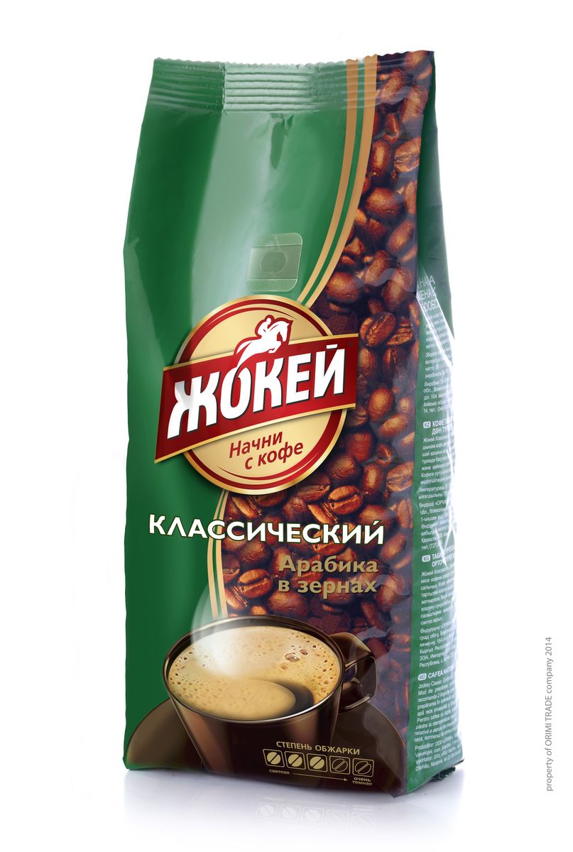 Жокей Классический кофе в зернах, 250 г0246-24 Жокей Классический кофе в зернах, 250 г0246-24Жокей Классический – «богатый» кофе в зернах, с мягким сбалансированным вкусом и бархатным ароматом. Кофейная смесь (блэнд) составлена из изысканных сортов Арабики из Центральной и Южной Америки и Африки.