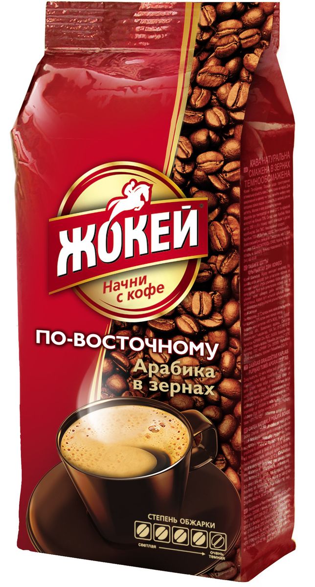 Жокей По-восточному кофе в зернах, 250 г0615-22 Жокей По-восточному кофе в зернах, 250 г0615-22Жокей По-восточном - это уникальный бленд, составленный из сортов Арабики Центральной Америки и Африки. Этот кофе обладает сложным и богатым вкусом.