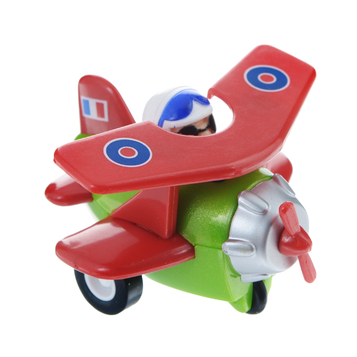 Игрушка инерционная Hans Самолет, цвет: красный, зеленыйPP-3BD Игрушка инерционная Hans Самолет, цвет: красный, зеленыйPP-3BDИгрушка Hans Самолет привлечет внимание вашего малыша и не позволит ему скучать! Выполненная из безопасного пластика, игрушка представляет собой самолетик с пилотом. Для запуска, установите игрушку на поверхность, оттяните ее назад и отпустите, игрушка поедет вперед. Инерционная игрушка Hans Самолет поможет ребенку в развитии воображения, мелкой моторики рук, концентрации внимания и цветового восприятия.