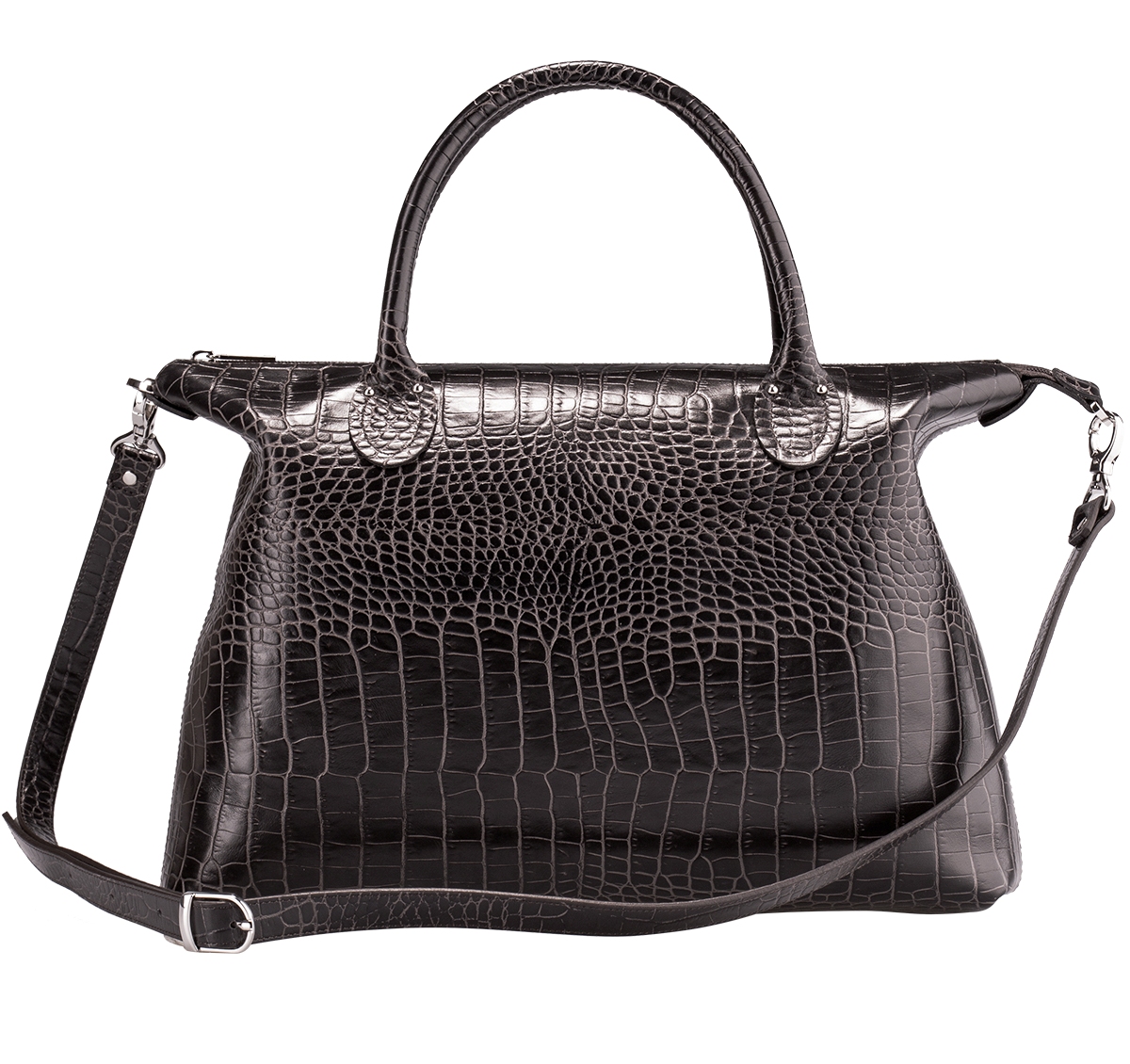 Сумка женская Fabula Croco Nile, цвет: млечный лес. S.116.KRS.116.KR млечный лес Сумка женская Fabula Croco Nile, цвет: млечный лес. S.116.KRS.116.KR млечный лесПовседневная женская сумка Fabula из коллекции Croco Nile выполнена из натуральной кожи с тиснением под крокодила. Вместительное основное отделение закрывается на застежку-молнию и содержит вшитый карман на молнии и 2 накладных кармашка для мелочей и мобильного телефона. Ручки средней длины прочно крепятся к корпусу изделия. В комплект входит съемный плечевой ремень регулируемой длины. Фурнитура серебряного цвета. Изделие упаковано в фирменный чехол-сумку. Croco Nile - коллекция респектабельных аксессуаров для ценителей экзотики.