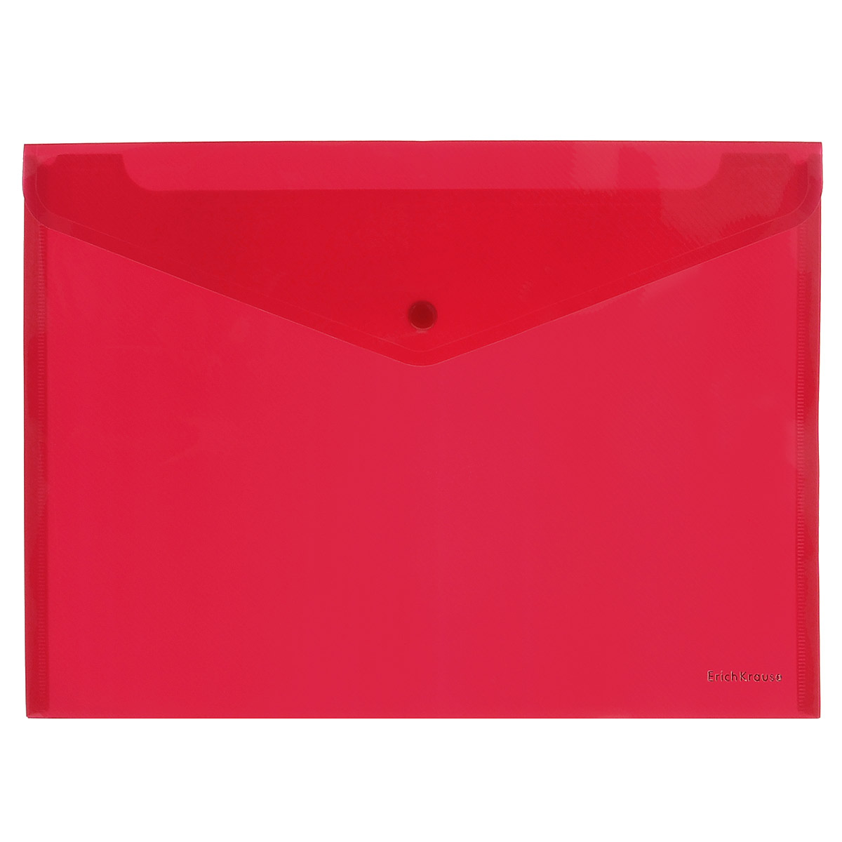 Erich Krause Папка-конверт Envelope Folder цвет красный2932_красный Erich Krause Папка-конверт Envelope Folder цвет красный2932_красныйПапка-конверт на кнопке Erich Krause - удобный и практичный офисный инструмент, предназначенный для хранения и транспортировки рабочих бумаг и документов формата А4. Папка изготовлена из полупрозрачного глянцевого пластика красного цвета с диагональной текстурой, которая надолго сохраняет папку аккуратной и увеличивает срок ее службы. Практичная застежка-кнопка удобна для частого использования и обеспечивает быстрый доступ к документам. С такой папкой ваши документы всегда будут в полном порядке!