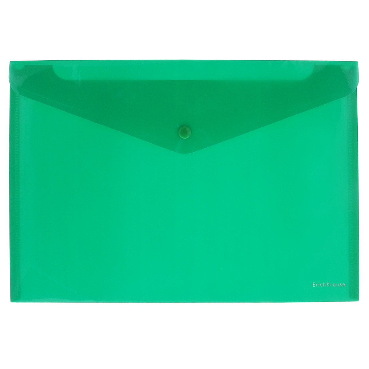 Erich Krause Папка-конверт на кнопке Envelope Folder цвет зеленый2932_зеленый Erich Krause Папка-конверт на кнопке Envelope Folder цвет зеленый2932_зеленыйПапка-конверт на кнопке Erich Krause Envelope Folder - удобный и практичный офисный инструмент, предназначенный для хранения и транспортировки рабочих бумаг и документов формата А4. Папка изготовлена из полупрозрачного глянцевого пластика с диагональной текстурой, которая надолго сохраняет папку аккуратной и увеличивает срок ее службы. Практичная застежка-кнопка удобна для частого использования и обеспечивает быстрый доступ к документам. С такой папкой ваши документы всегда будут в полном порядке!