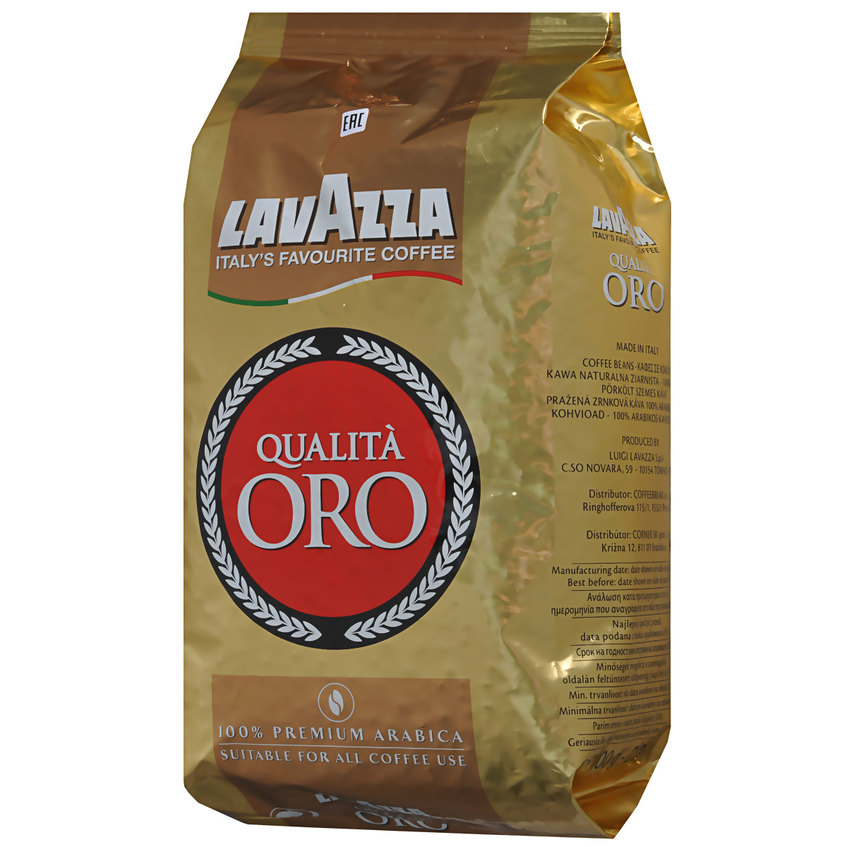 Lavazza Qualita Oro кофе в зернах, 1 кг2056 Lavazza Qualita Oro кофе в зернах, 1 кг2056Lavazza Qualita Oro - смесь зерен сортов Арабики и Центральной и Южной Америки, знаменитых своим узнаваемым и изысканным ароматом. Характеризуется легкой сладостью в сочетании с приятной кислинкой, что создает полный, благородный и гармоничный вкус.