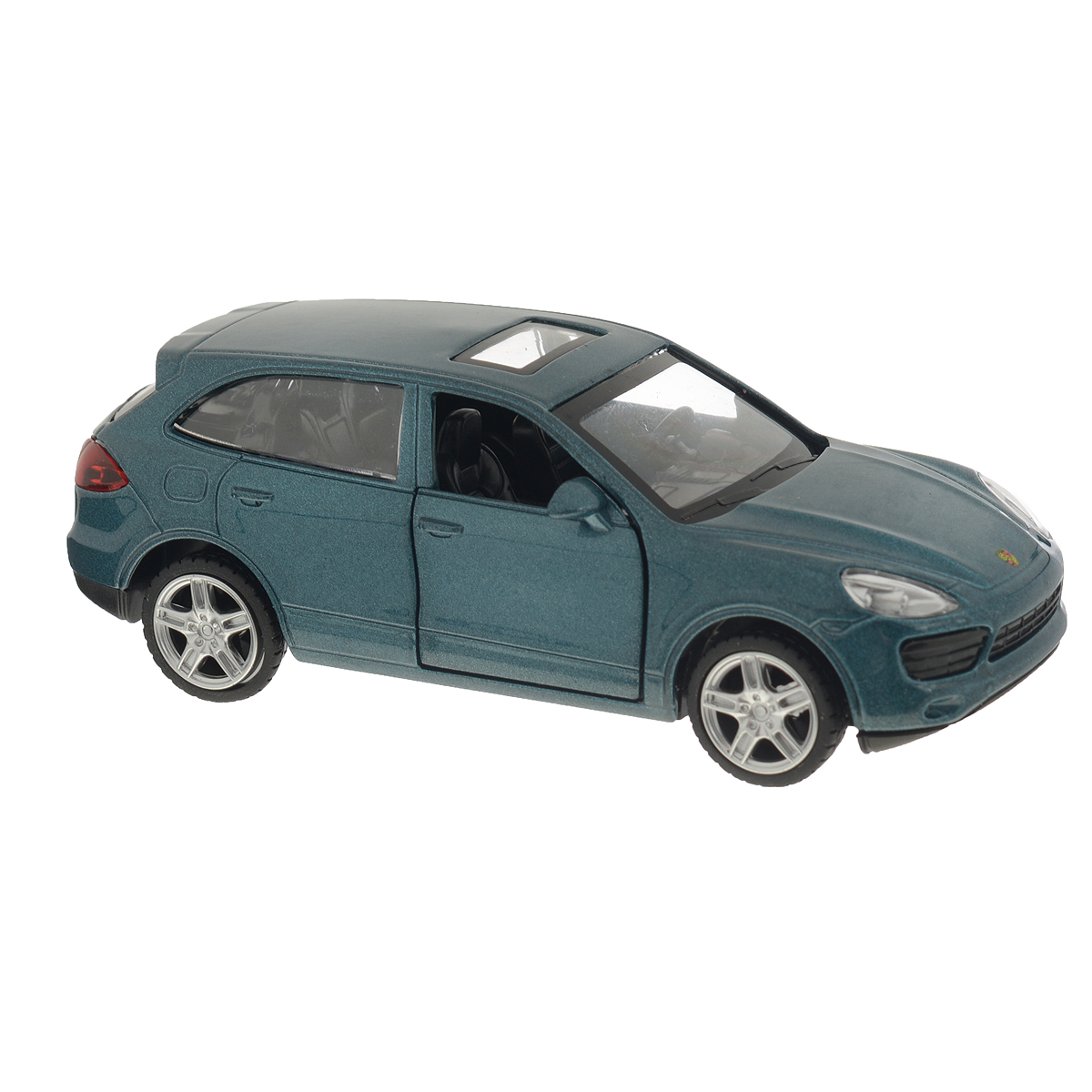 MSZ Модель автомобиля Porsche Cayenne S цвет серебристый синий67302A MSZ Модель автомобиля Porsche Cayenne S цвет серебристый синий67302AСтильная инерционная модель автомобиля MSZ Porsche Cayenne S, изготовленная из высококачественного металла и пластика, привлечет к себе внимание не только детей, но и взрослых. Модель является точной уменьшенной копией известного автомобиля Porsche Cayenne S. Игрушечная модель оснащена литым металлическим корпусом, лобовым, задним и боковыми стеклами. Колеса выполнены из резины и вращаются. Открываются передние двери, руль не вращается, салон детализирован. Игрушка оснащена инерционным ходом. Машинку необходимо отвести назад, затем отпустить - и она быстро поедет вперед. Прорезиненные колеса обеспечивают надежное сцепление с любой поверхностью пола. Ваш ребенок будет часами играть с этой машинкой, придумывая различные истории. Порадуйте его таким замечательным подарком!