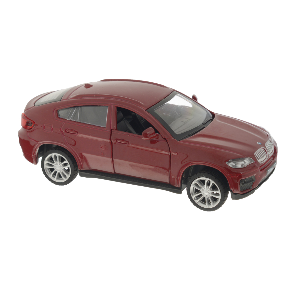 MSZ Модель автомобиля BMW X6 цвет красный67313R MSZ Модель автомобиля BMW X6 цвет красный67313RСтильная инерционная модель автомобиля MSZ BMW X6, изготовленная из высококачественного металла и пластика, привлечет к себе внимание не только детей, но и взрослых. Модель является точной уменьшенной копией известного автомобиля BMW X6. Игрушечная модель оснащена литым металлическим корпусом, лобовым, задним и боковыми стеклами. Колеса выполнены из резины и вращаются. Открываются передние двери, руль не вращается, салон детализирован. Игрушка оснащена инерционным ходом. Машинку необходимо отвести назад, затем отпустить - и она быстро поедет вперед. Прорезиненные колеса обеспечивают надежное сцепление с любой поверхностью пола. Ваш ребенок будет часами играть с этой машинкой, придумывая различные истории. Порадуйте его таким замечательным подарком!