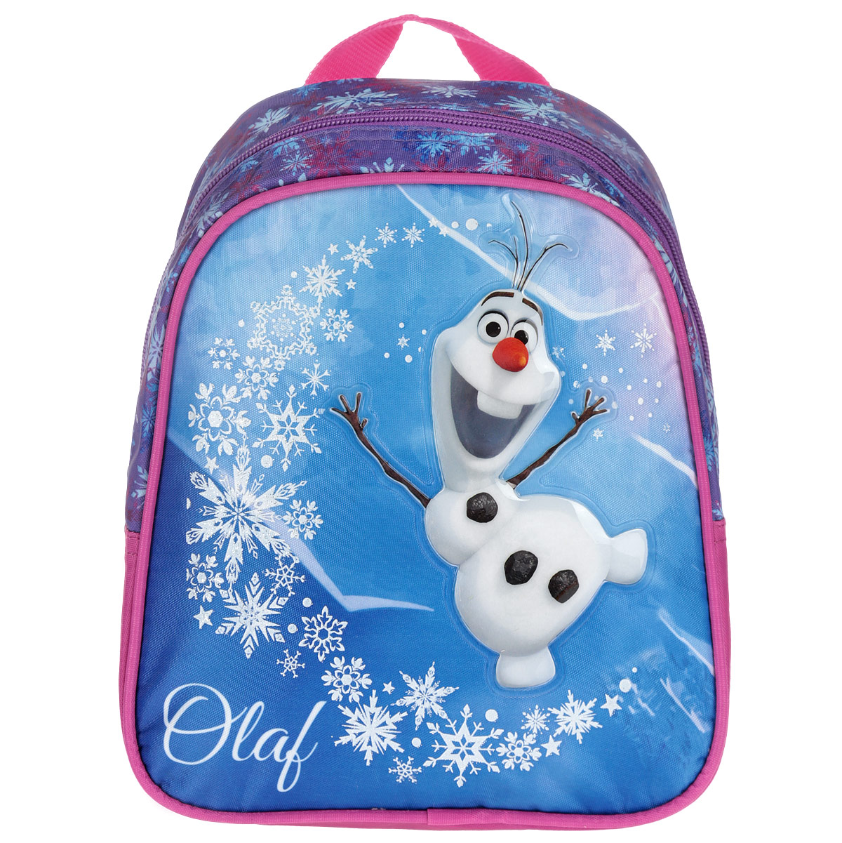 Рюкзак-мини Disney Холодное сердце26294 Рюкзак-мини Disney Холодное сердце26294Рюкзак-мини Disney Холодное сердце обязательно пригодится вашему ребенку! Он может взять его с собой на прогулку, в гости или в детский сад. Выполнен рюкзак из износоустойчивой ткани с водонепроницаемой основой, что позволяет ему надежно защищать вещи от влаги и верно служить долгое время. Изделие оформлено объемной аппликацией с изображением снеговика Олафа. Содержит одно отделение, закрывающееся на застежку-молнию. Бегунок застежки дополнен прорезиненным держателем. Рюкзак оснащен регулируемыми по длине плечевыми ремнями и дополнен текстильной ручкой для переноски. Рюкзак-мини Disney Холодное сердце порадует глаз и подарит отличное настроение вашему ребенку, который будет с удовольствием носить в нем свои вещи или любимые игрушки.