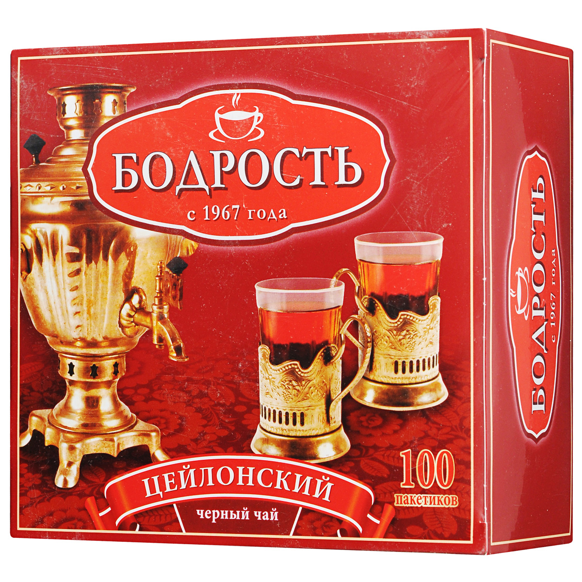 Бодрость Цейлонский черный чай в пакетиках, 100 шт1090104 Бодрость Цейлонский черный чай в пакетиках, 100 шт1090104Натуральный черный цейлонский чай Бодрость Цейлонский отличается характерным темно-янтарным цветом настоя, мягким сбалансированным вкусом и приятным тонким ароматом. Он великолепно подходит для чаепития в любое время суток.