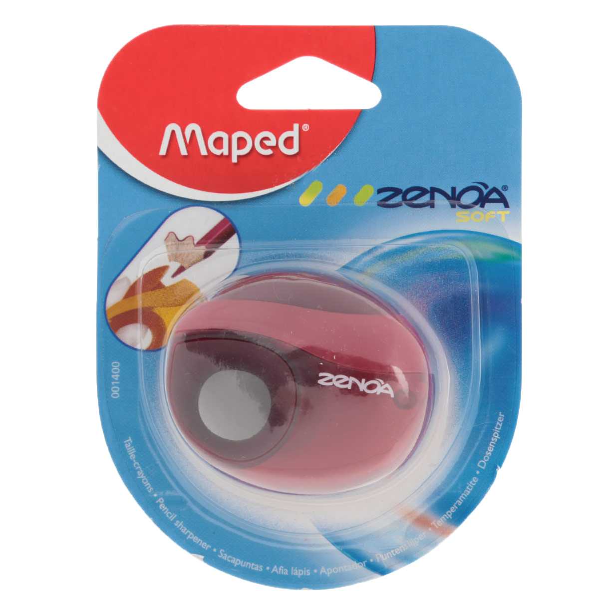 Точилка Maped Zenoa, с контейнером, цвет: красный1400_красный Точилка Maped Zenoa, с контейнером, цвет: красный1400_красныйТочилка Zenoa выполнена из ударопрочного пластика. Имеется мягкий держатель для пальцев. Закрывается автоматически после использования, чтобы избежать попадания крошек графита в пенал. Полупрозрачный контейнер для сбора стружки позволяет визуально контролировать уровень заполнения и вовремя производить очистку.